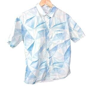 Schnayderman's Geometric Short Sleeve Button Up Shirt - 41-42 16.5 $250 Retail
